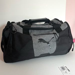 Puma Black and Gray Duffel Bag